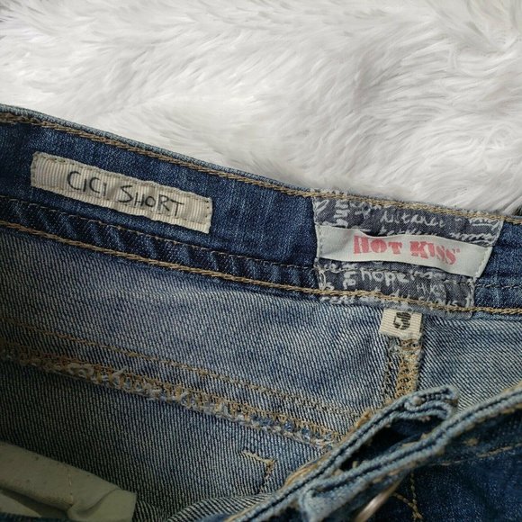 Hot Kiss Cici Cutoff Blue Jean Shorts Sz 7 / 29″ W - Picture 5 of 10
